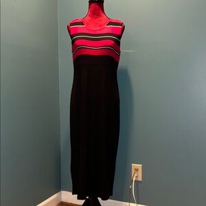 Striped Navy and Red Sleeveless Dress Size PM